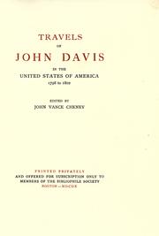 Travels of John Davis in the United States of America by John Davis