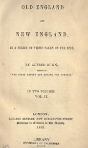Cover of: Old England and New England: in a series of views taken on the spot.