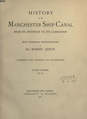Cover of: History of the Manchester Ship Canal by Leech, Bosdin Sir