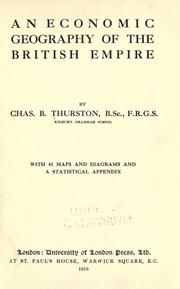 Cover of: An economic geography of the British empire