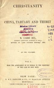 Cover of: Christianity in China, Tartary and Thibet by Evariste Régis Huc