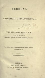 Cover of: Sermons, academical and occasional by John Keble