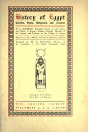 Cover of: History of Egypt, Chaldea, Syria, Babylonia, and Assyria