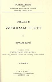Cover of: Wishram texts