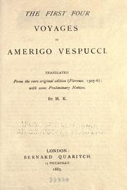 Cover of: The first four voyages of Amerigo Vespucci. by Amerigo Vespucci