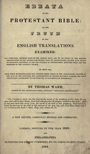 Cover of: Errata of the Protestant Bible: or the truth of the English translations examined.