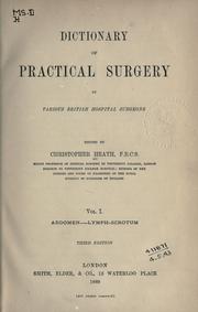 Cover of: Dictionary of practical surgery