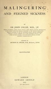 Cover of: Malingering and feigned sickness by Collie, John Sir