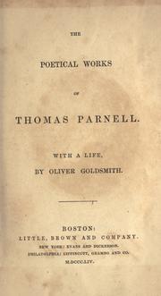 Cover of: Poetical works.: With a life by Oliver Goldsmith.