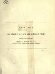 Cover of: Catalogue of 1098 standard clock and zodiacal stars. by Simon Newcomb