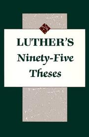 Cover of: Luther's Ninety-Five Theses