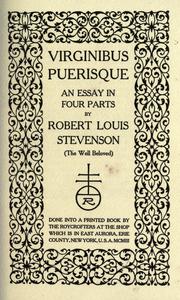 Cover of: Virginibus puerisque by Robert Louis Stevenson