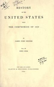 Cover of: History of the United States from the compromise of 1850