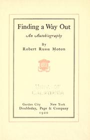 Cover of: Finding a way out