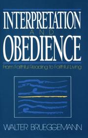 Cover of: Interpretation and obedience by Walter Brueggemann