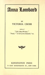 Cover of: Anna Lombard by Victoria Cross