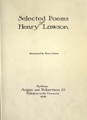 Cover of: Selected poems of Henry Lawson. by Henry Lawson