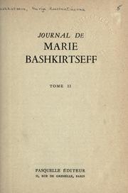 Cover of: Journal de Marie Bashkirtseff