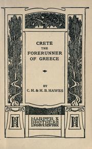 Cover of: Crete: the forerunner of Greece