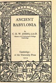 Cover of: Ancient Babylonia