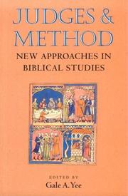 Cover of: Judges and method: new approaches in biblical studies