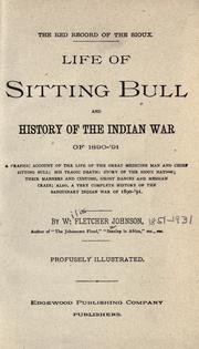Cover of: The red record of the Sioux. by Willis Fletcher Johnson
