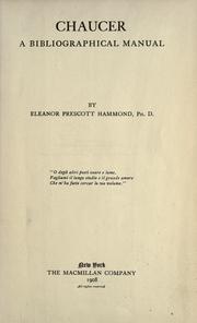 Cover of: Chaucer by Eleanor Prescott Hammond