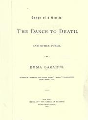 Cover of: Songs of a Semite: The dance to death, and other poems.