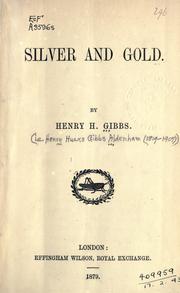 Cover of: Silver and Gold