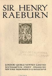 Cover of: Sir Henry Raeburn by R. S. Clouston