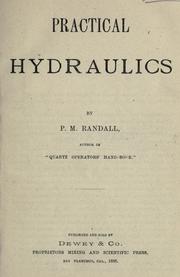 Cover of: Practical hydraulics by P. M. Randall