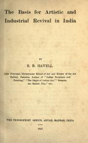 Cover of: The basis for artistic and industrial revival in India
