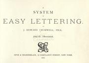 Cover of: A system of easy lettering.