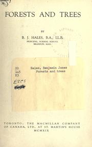 Cover of: Forests and trees. by B. J. Hales