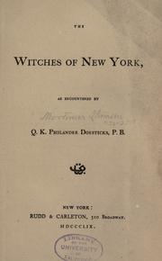 Cover of: The witches of New York by Q. K. Philander Doesticks