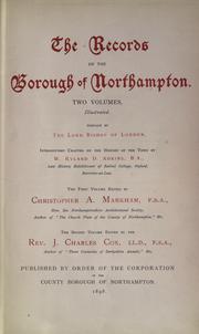 Cover of: The records of the borough of Northampton. by Northampton (England)