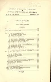 Chilula texts by Pliny Earle Goddard