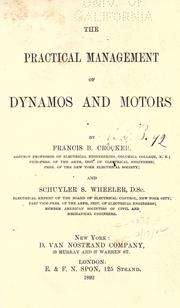 Cover of: The practical management of dynamos and motors