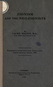 Cover of: Zionism and the neo-Zionists