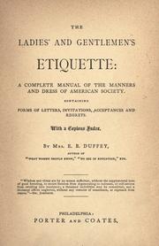 Cover of: The ladies' and gentlemen's etiquette