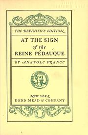Cover of: At the sign of the Reine P©Øedauque by Anatole France