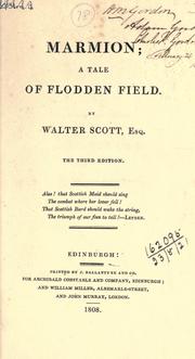 Cover of: Marmion, a tale of Flodden Field. by Sir Walter Scott
