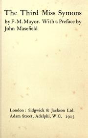 Cover of: The third Miss Symons by F. M. Mayor