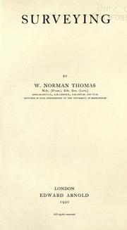 Cover of: Surveying by Willilam Norman Thomas