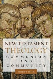 Cover of: New Testament theology by Philip Francis Esler