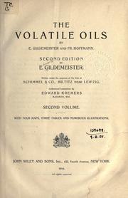 Cover of: The volatile oils.