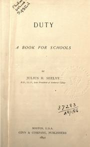 Cover of: Duty: a book for schools.