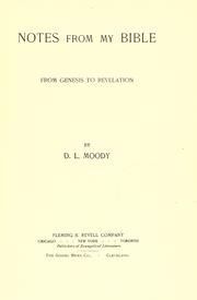 Cover of: Notes from my Bible by Dwight Lyman Moody