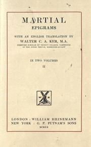 Cover of: Martial epigrams by Marcus Valerius Martialis