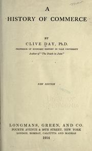 Cover of: A history of commerce by Clive Day